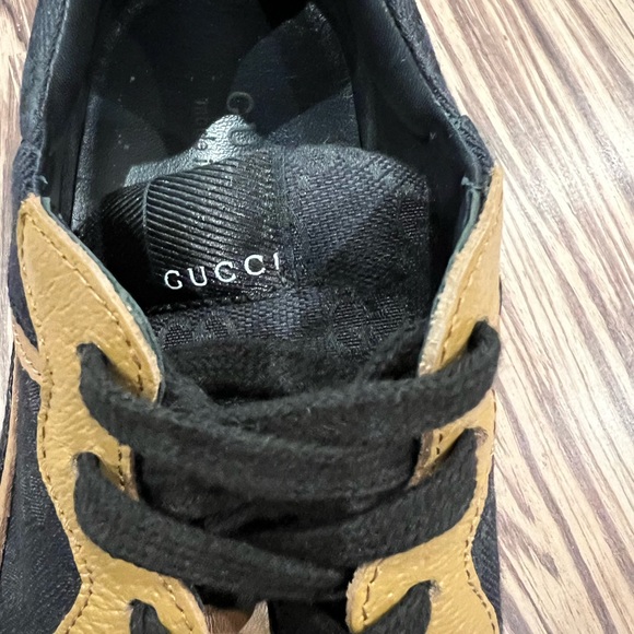 Gucci Men's Brown Rhyton Sneakers Shoes New Authentic with box 9G - 10 US approx - Picture 5 of 10